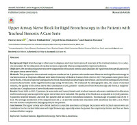 Image of Upper Airway Nerve Block for Rigid Bronchoscopy in the Patients with Tracheal Stenosis: A Case Serie