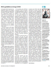 Image of NICE guideline on long COVID