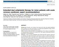 Image of Extended dual antiplatelet therapy for Asian patients with acute coronary syndrome: expert recommendations