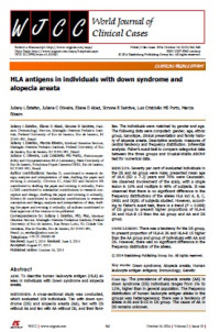 Image of HLA antigens in individuals with down syndrome and alopecia areata