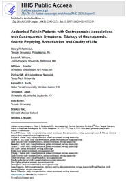Image of Abdominal Pain in Patients with Gastroparesis: Associations with Gastroparesis Symptoms, Etiology of Gastroparesis, Gastric Emptying, Somatization, and Quality of Life