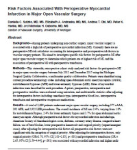 Image of Risk Factors Associated With Perioperative Myocardial Infarction in Major Open Vascular Surgery