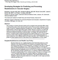 Image of Developing Strategies for Predicting and Preventing Readmissions in Vascular Surgery