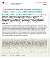 Image of Salt and cardiovascular disease: insufficient evidence to recommend low sodium intake