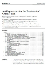 Image of Antidepressants for the Treatment of Chronic Pain