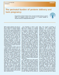Image of The perinatal burden of preterm delivery and twin pregnancy