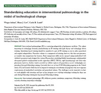 Image of Standardizing education in interventional pulmonology in the midst of technological change