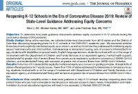 Image of Reopening K-12 Schools in the Era of Coronavirus Disease 2019: Review of State-Level Guidance Addressing Equity Concerns