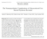 Image of The Neuropsychiatric Complications of Glucocorticoid Use: Steroid Psychosis Revisited