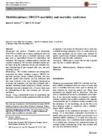 Image of Multidisciplinary OBGYN morbidity and mortality conference