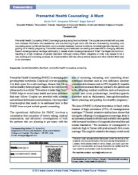 Image of Premarital Health Counseling: A Must