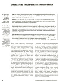 Image of Understanding Global Trends in Maternal Mortality