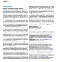 Image of Influenza Vaccination in the First Trimester of Pregnancy and Risk of Autism Spectrum Disorder