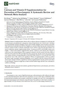 Image of Calcium and Vitamin D Supplementation for Prevention of Preeclampsia: A Systematic Review and
Network Meta-Analysis