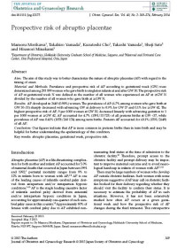 Image of Prospective risk of abruptio placentae