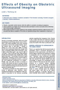 Image of Effects of Obesity on Obstetric Ultrasound Imaging