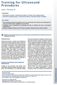 Image of Training for Ultrasound Procedures