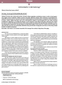 Image of Antioxidants in dermatology