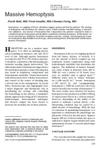 Image of Massive Hemoptysis