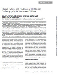 Image of Clinical Features and Predictors of Diphtheritic Cardiomyopathy in Vietnamese Children
