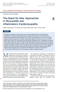 Image of The Quest for New Approaches in Myocarditis and Inflammatory Cardiomyopathy