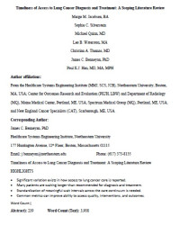 Image of Timeliness of Access to Lung Cancer Diagnosis and Treatment: A Scoping Literature Review