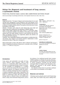 Image of Delays for diagnosis and treatment of lung cancers: a systematic review
