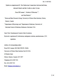 Image of Update on Angiotensin II : New Endocrine Connections between the Brain, Adrenal Glands and the Cardiovascular System