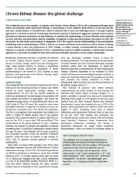 Image of Chronic kidney disease: the global challenge