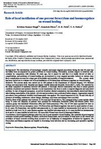 Image of Role of local instillation of one percent feracrylum and haemocogulase on wound healing