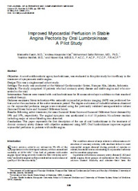 Image of Improved Myocardial Perfusion in Stable Angina Pectoris by Oral Lumbrokinase: A Pilot Study