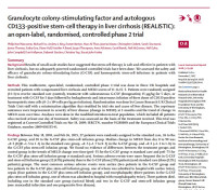 Image of Granulocyte colony-stimulating factor and autologous CD133-positive stem-cell therapy in liver cirrhosis (REALISTIC):
an open-label, randomised, controlled phase 2 trial