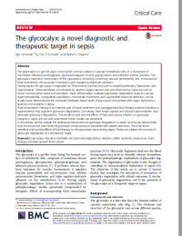 Image of The glycocalyx: a novel diagnostic and
therapeutic target in sepsis