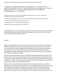 Image of Amiodarone or Lidocaine for cardiac arrest: a systematic review and meta-analysis