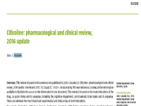 Image of Citicoline: pharmacological and clinical review, 2016 update