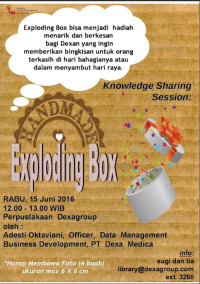 Image of Knowledge Sharing Session : Handmade Exploding Box