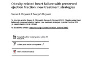 Image of Obesity-related heart failure with preserved ejection fraction: new treatment strategies