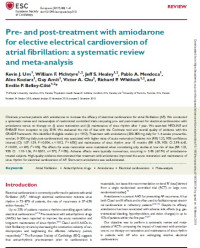 Image of Pre- and post-treatment with amiodarone for elective electrical cardioversion of atrial fibrillation: a systematic review
andmeta-analysis