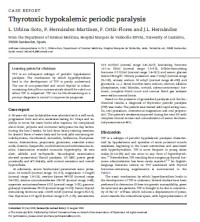 Image of Thyrotoxic Hypokalemic Periodic Paralysis
